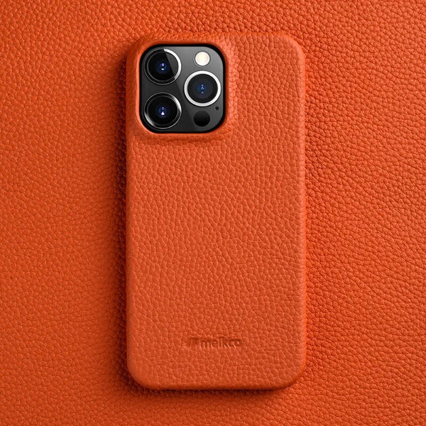 Case Leather Premium - iPhone 14 / Laranja