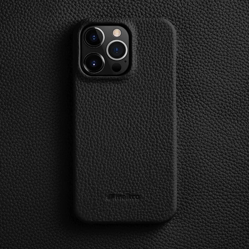 Case Leather Premium - iPhone 14 / Preto