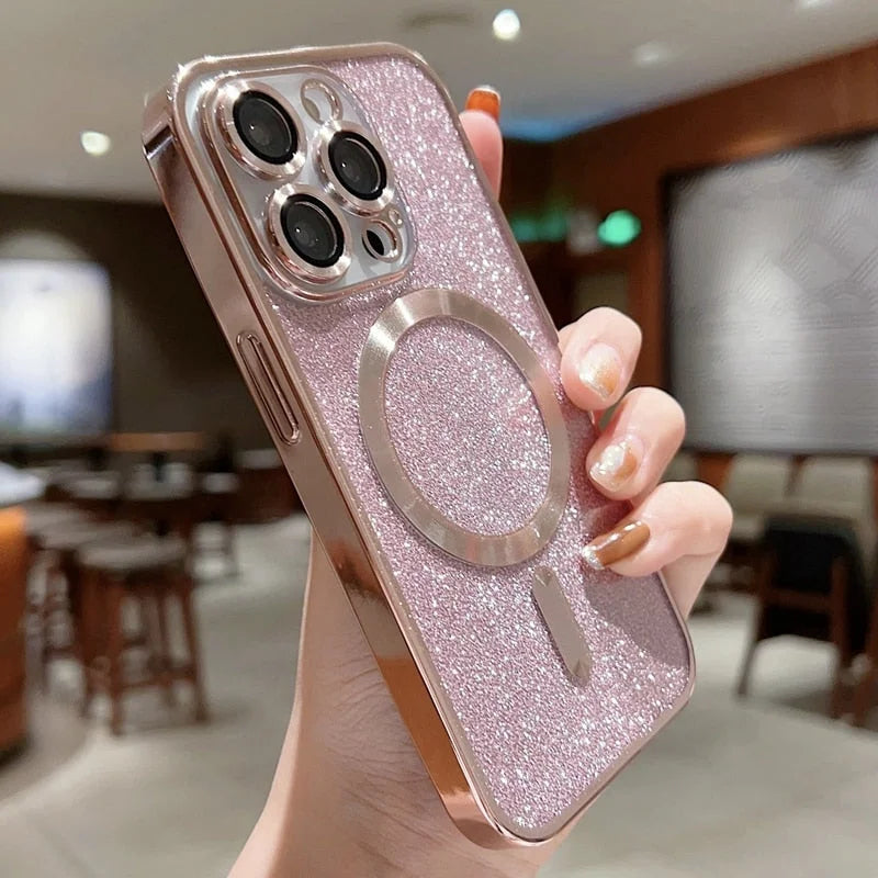 Case Mag Glitter - iPhone 14 / Rosa