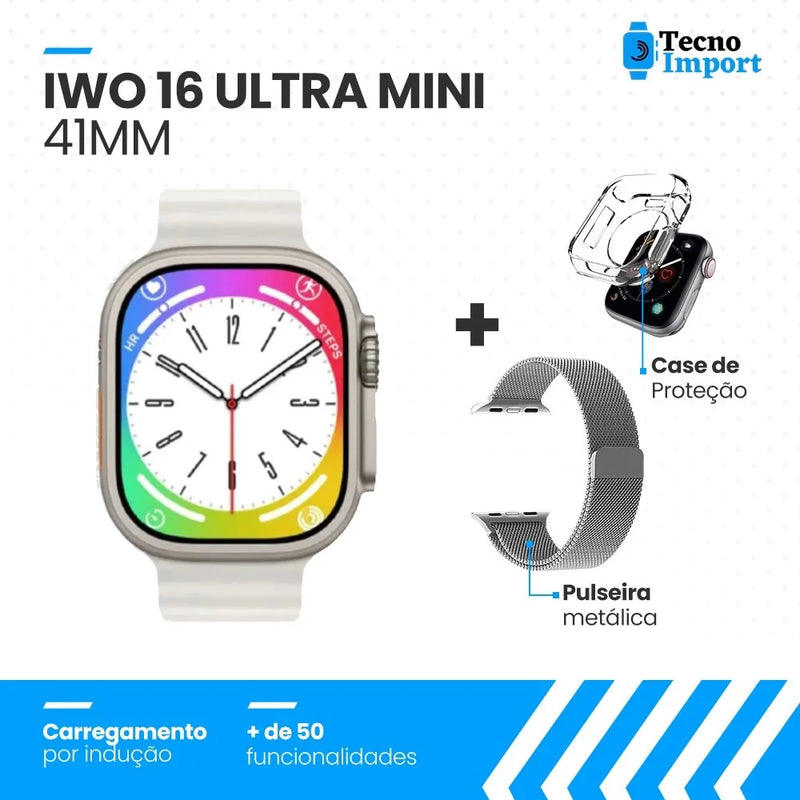 Lançamento Iwo 16 Ultra Series 8 Mini + Brindes - Branco