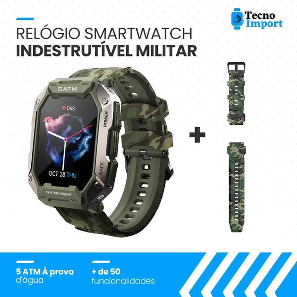 Lançamento Smartwatch Indestrutível Militar - Verde + 2