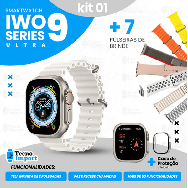 Lançamento Smartwatch Ultra Series 9 com 7 Pulseiras