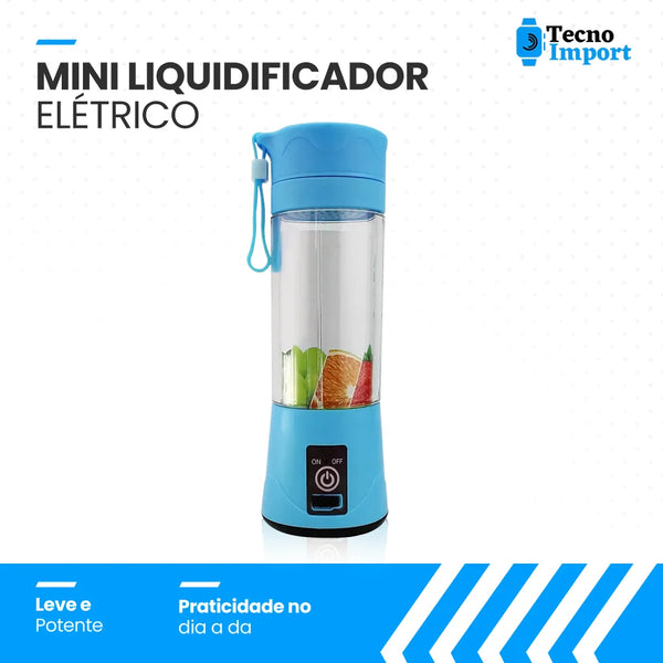 Liquidificador Portátil 6 Lâminas Tecno ® - Azul